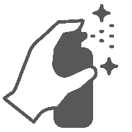 OpuLux® Matt Glass 21 spray area clean icon 1